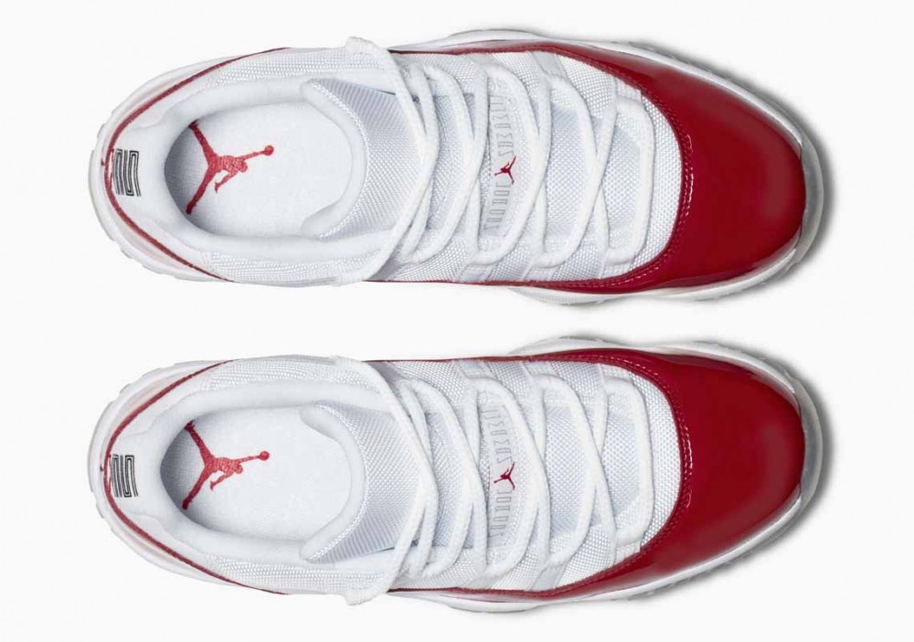 Air Jordan 11 Retro Low Cherry 2016 Blancas Rojas para Hombre y Mujer