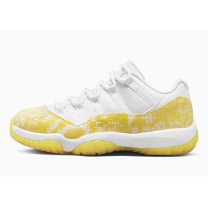 Air Jordan 11 Retro Low Piel De Serpiente Amarilla para Mujer