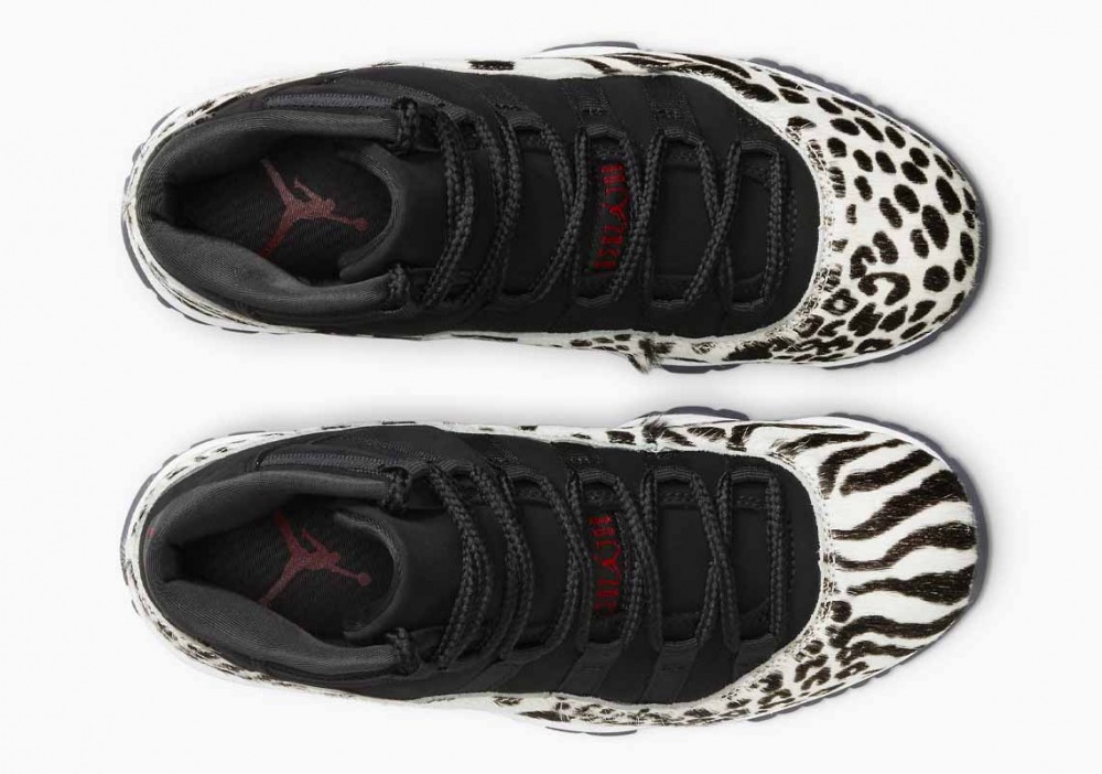 Air Jordan 11 Retro Instinto Animal Negras Leopardo para Hombre y Mujer