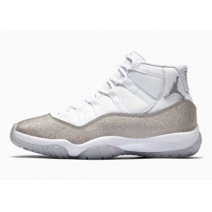 Air Jordan 11 Retro Blancas Plata Metalizada para Hombre y Mujer