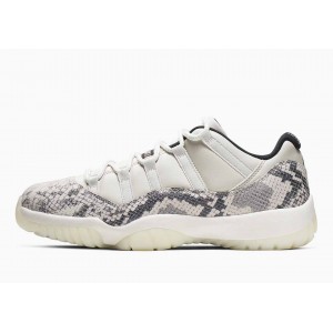 Air Jordan 11 Retro Low Serpiente Hueso Claro Gris para Hombre y Mujer