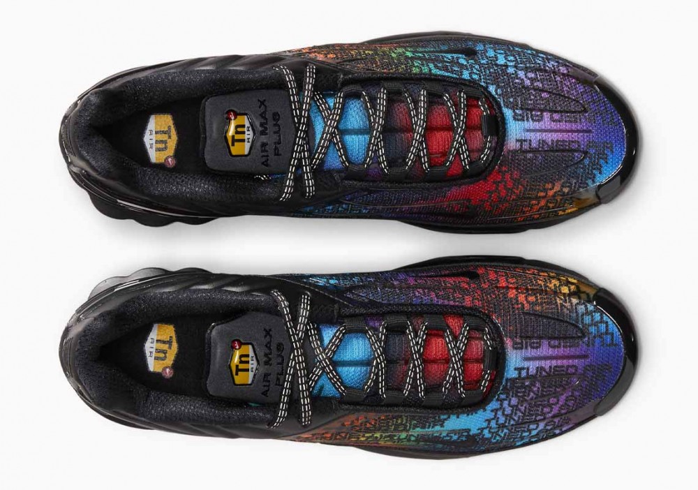 Nike Air Max Plus 3 Premium Negras Arco Iris Degradado para Hombre