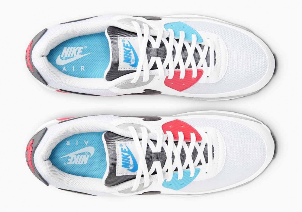 Nike Air Max 90 Blancas Azul Cloro para Hombre y Mujer