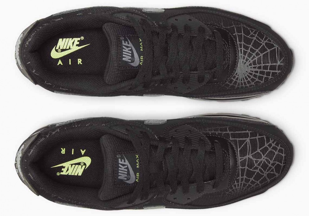 Nike Air Max 90 Halloween Negras Telaraña para Hombre y Mujer