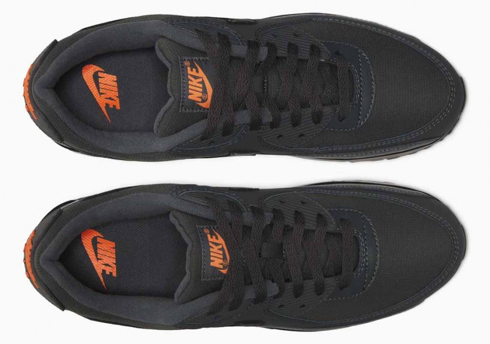 Nike Air Max 90 Gris Hierro Negra Naranja Total para Hombre