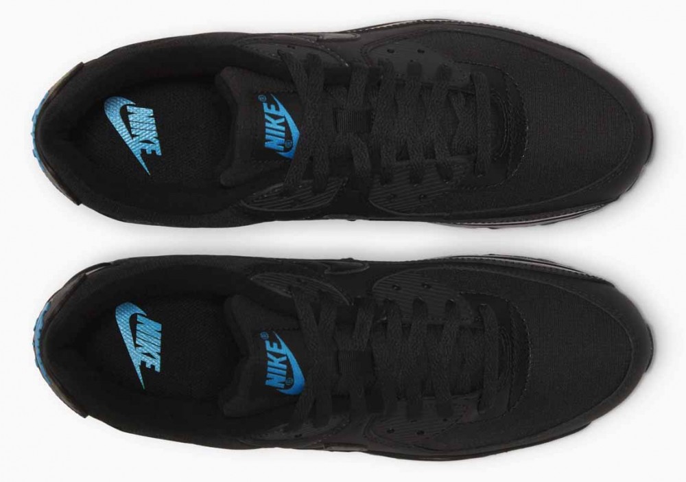 Nike Air Max 90 Negras Azul Laser para Hombre y Mujer