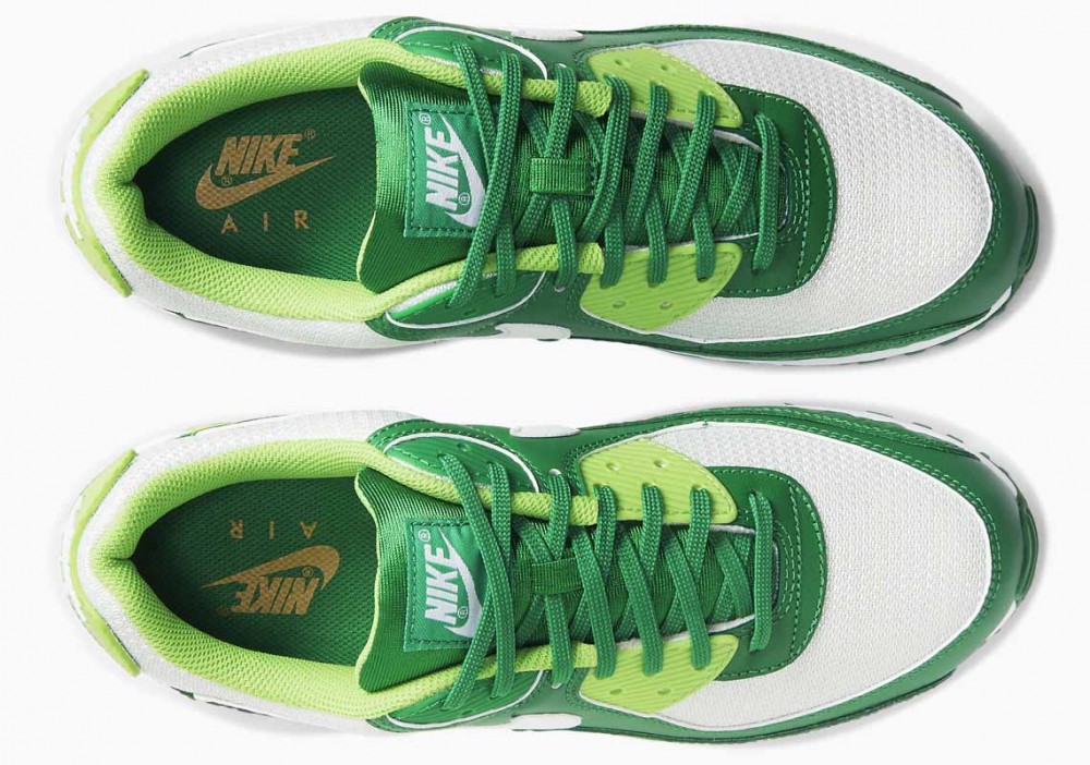 Nike Air Max 90 Día de San Patricio Blancas Verde para Hombre y Mujer