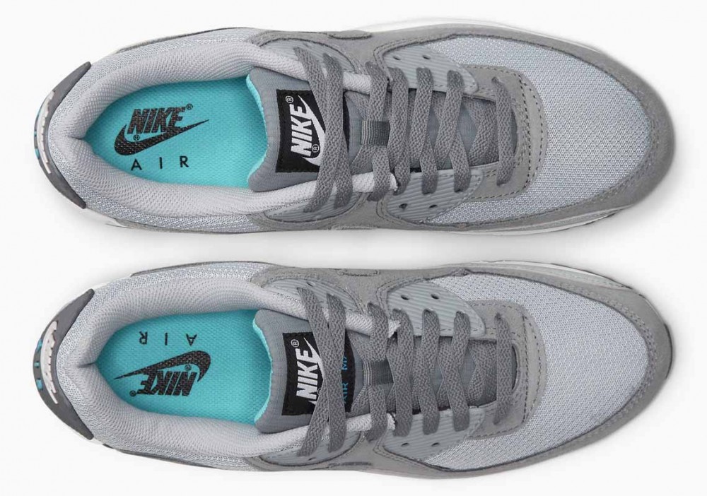 Nike Air Max 90 Gris Lobo Azul Cloro para Hombre y Mujer