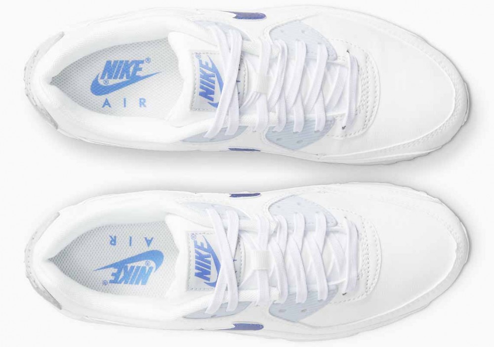 Nike Air Max 90 Blancas Azul Metalizada para Hombre y Mujer