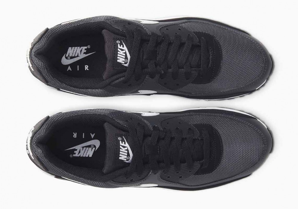 Nike Air Max 90 Gris Hierro Negras Blancas para Hombre