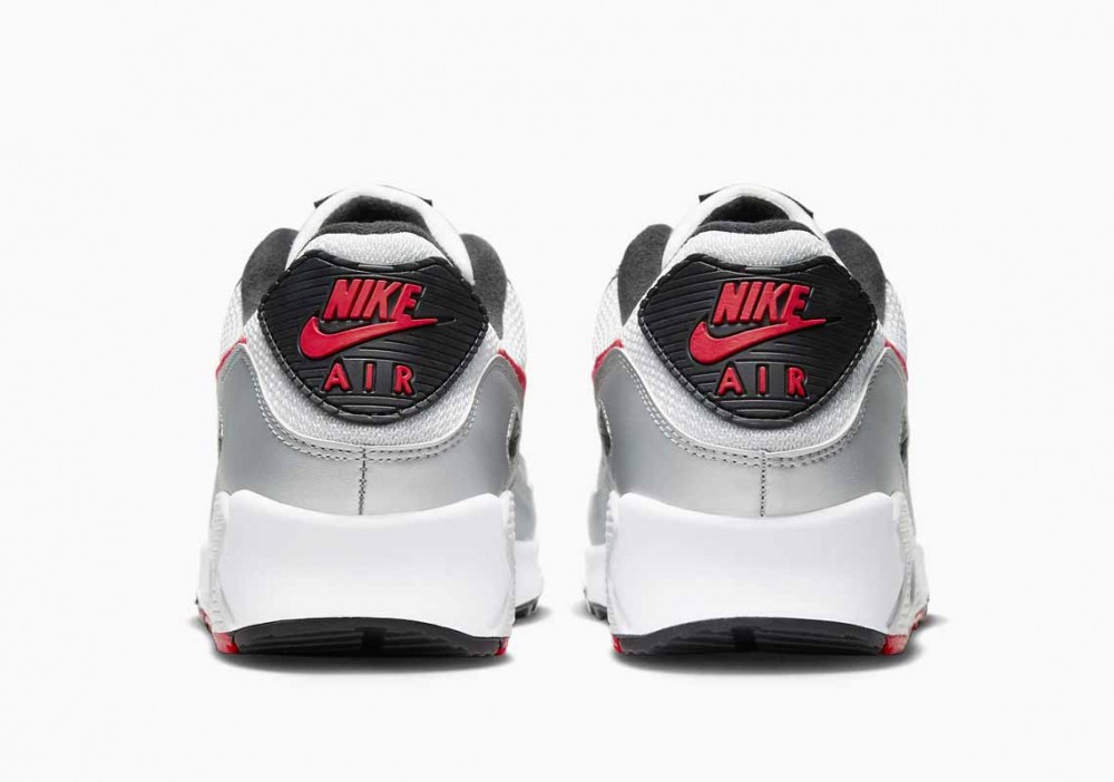 Nike Air Max 90 Iconos Bala de Plata Rojas Universidad para Hombre