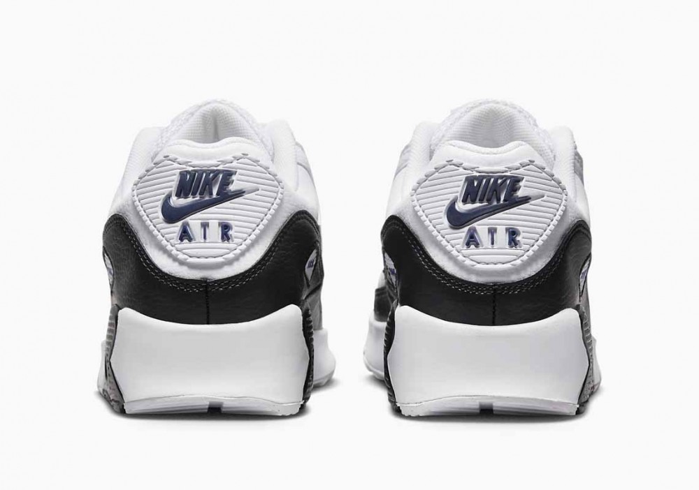 Nike Air Max 90 Doble Swoosh Blancas Negras Dorada para Hombre