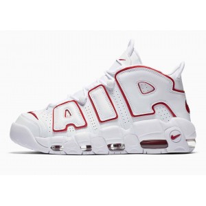 Nike Air More Uptempo Blancas Trazos Rojas para Hombre y Mujer