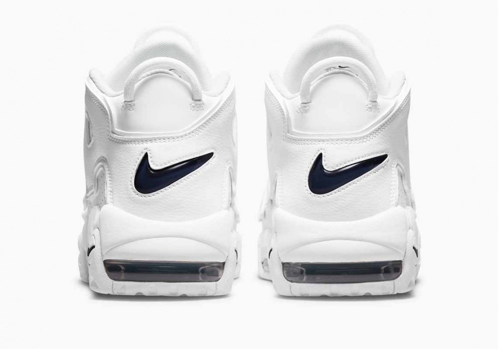 Nike Air More Uptempo 96 Blancas Azul Marino de Medianoche para Hombre y Mujer