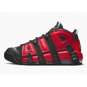 Nike Air More Uptempo 96 Alternativas Divididas Negra Universidad Roja para Hombre y Mujer