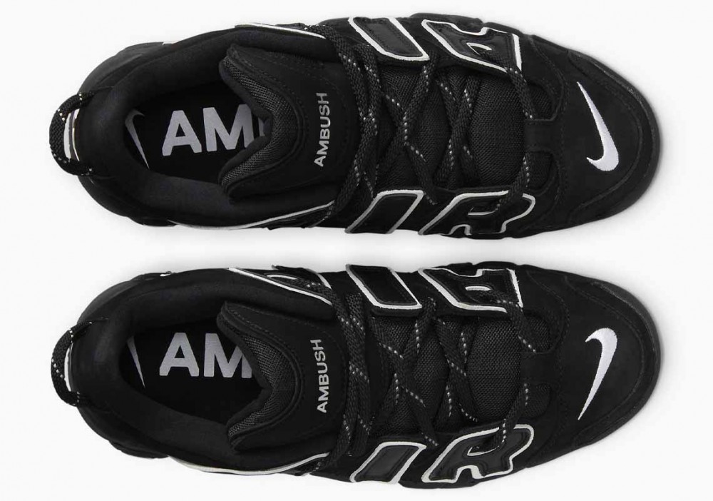 AMBUSH x Nike Air More Uptempo Low Negras Blancas para Hombre y Mujer