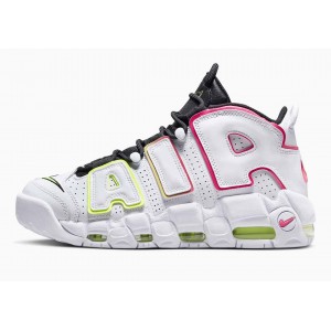 Nike Air More Uptempo Eléctricas Blancas Volt Rosa para Mujer
