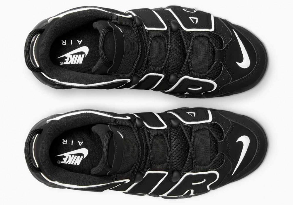 Nike Air More Uptempo 96 Negras y Blancas para Hombre y Mujer