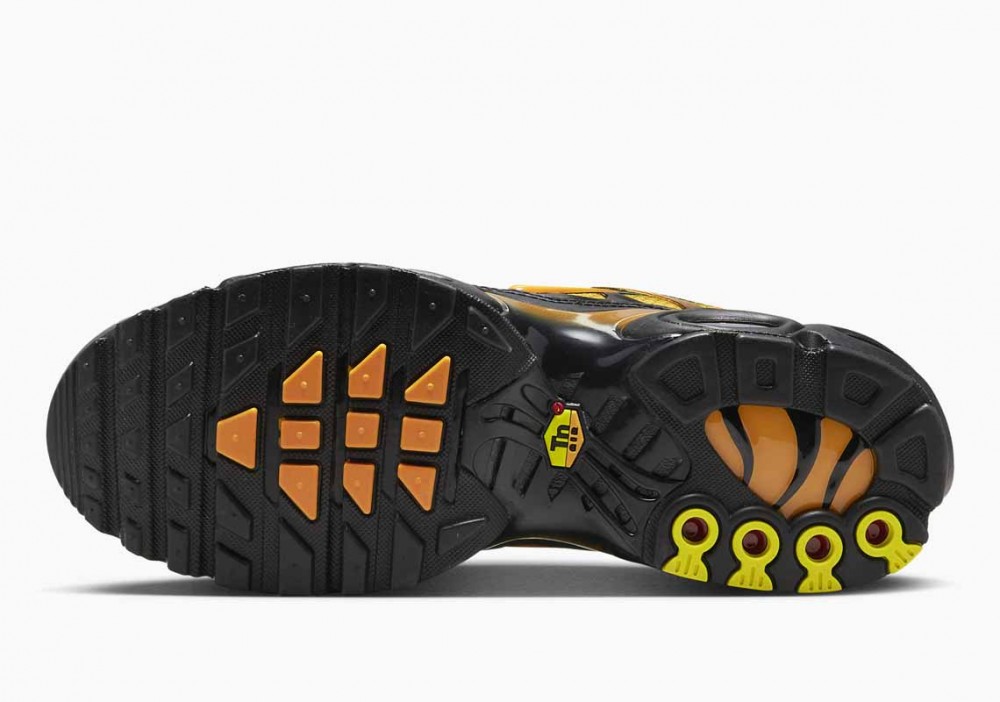 Nike Air Max Plus Negras Reloj de Sol Dorado para Hombre