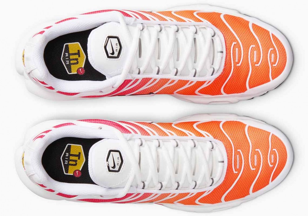 Nike Air Max Plus Blancas Amanecer Gradiente Rojas Naranja para Hombre